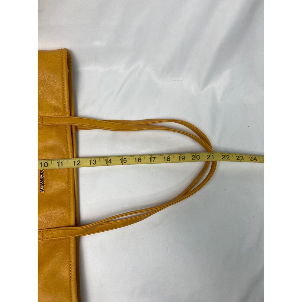 Montana West Mustard Yellow Tote Bag‎ Faux Leather Shoulder Bag - Picture 9 of 11